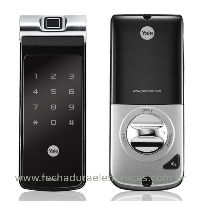 Fechadura digital Yale YDF 40A RL com leitor biométrico e teclado touchscreen